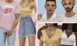 Some sims in great custom content clothing!